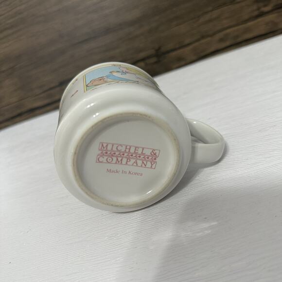 Vintage Michel & Company Ceramic A Childs Cup Mug Baby Boy Puppy Dog Keepsake - Picture 5 of 7